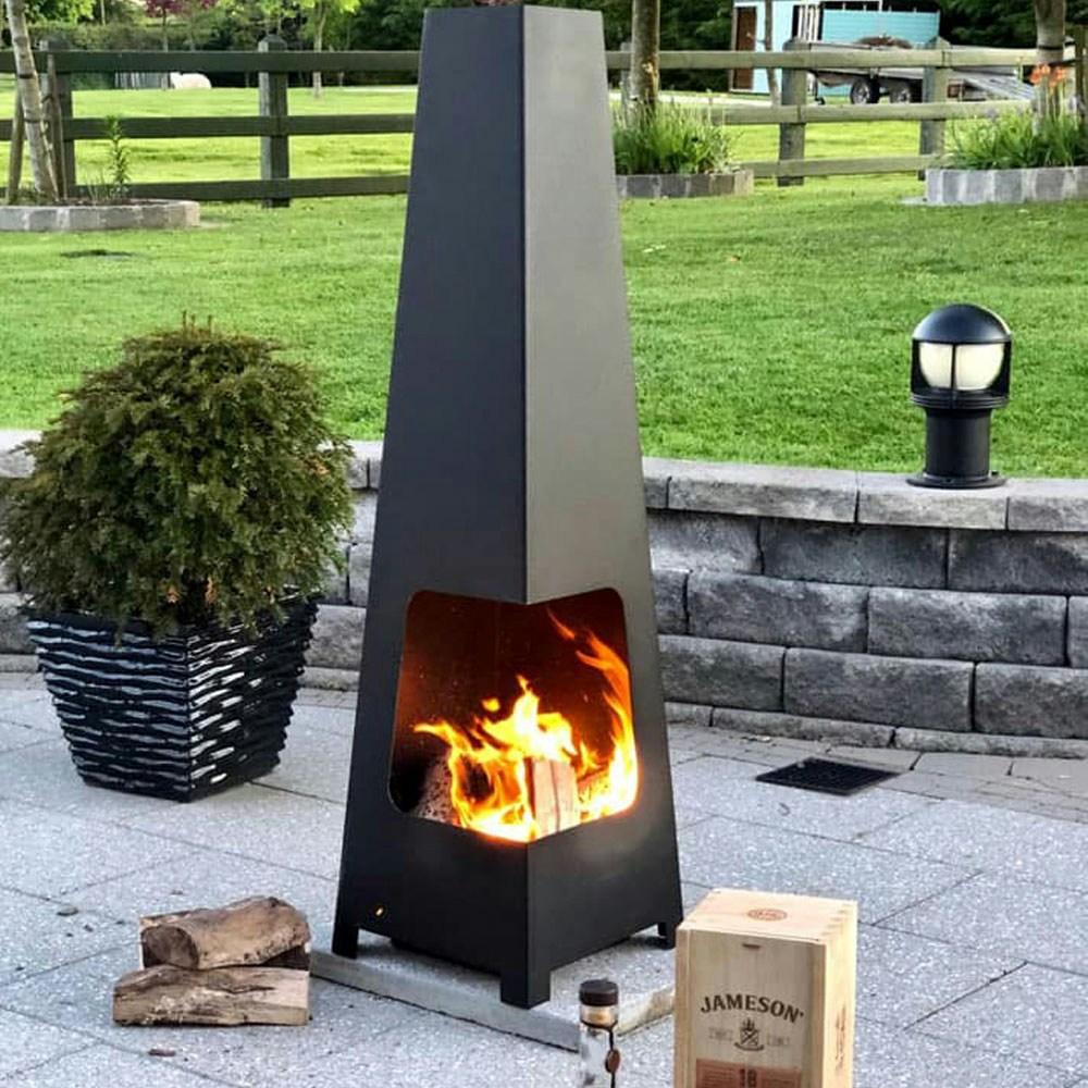 wood fire pit tall